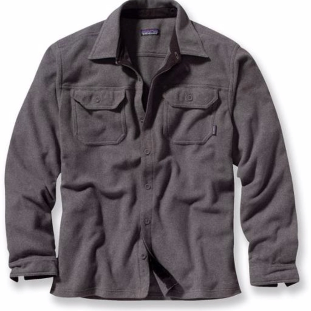 PATAGONIA PIQUE FLEECE BUTTON FRONT SHIRT NARWHAL